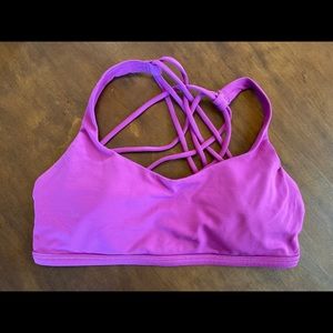 EUC Lululemon FTBW Bra Neon Berry Purple Size 6